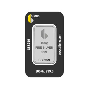 100 Gram 999,0 Gümüş Külçe