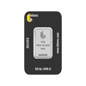 50 Gram 999,0 Gümüş Külçe